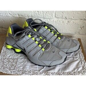 Nike Shox NZ 2013 Men's Size 10.5 Gray Volt 378341-057 Neon Sneakers